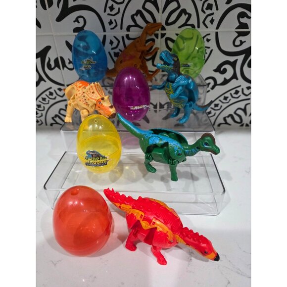 Jofan Jo Fan 5 pack jumbo dinosaur transforming eggs prefilled plastic eggs - Picture 1 of 5